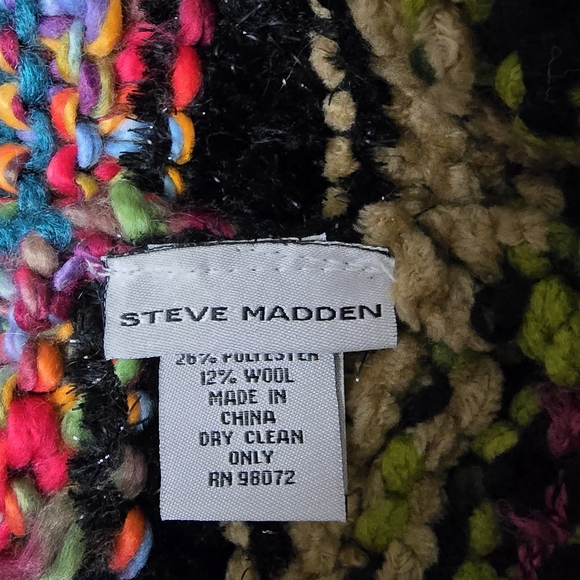 Women's Steve Madden Colorful Chunky Knit Beanie Winter Hat - Picture 5 of 6